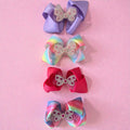 Hair bows butterfly spark set of 4