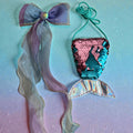 Mermaid purse and color hair bow (set)