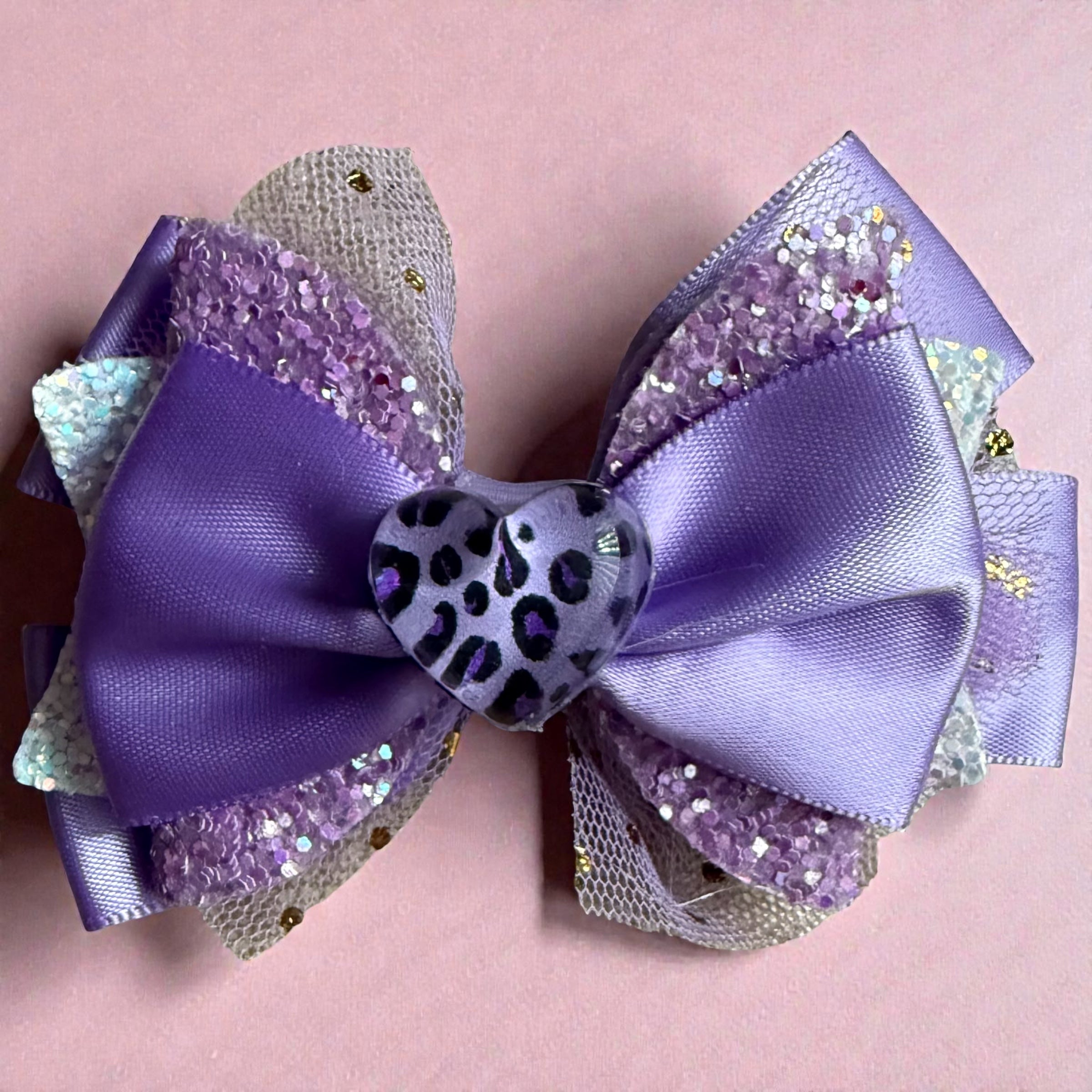 Purple purse and hair bow (set)