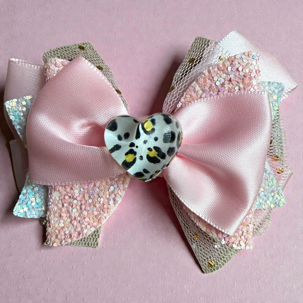 Light pink purse and hair bow set
