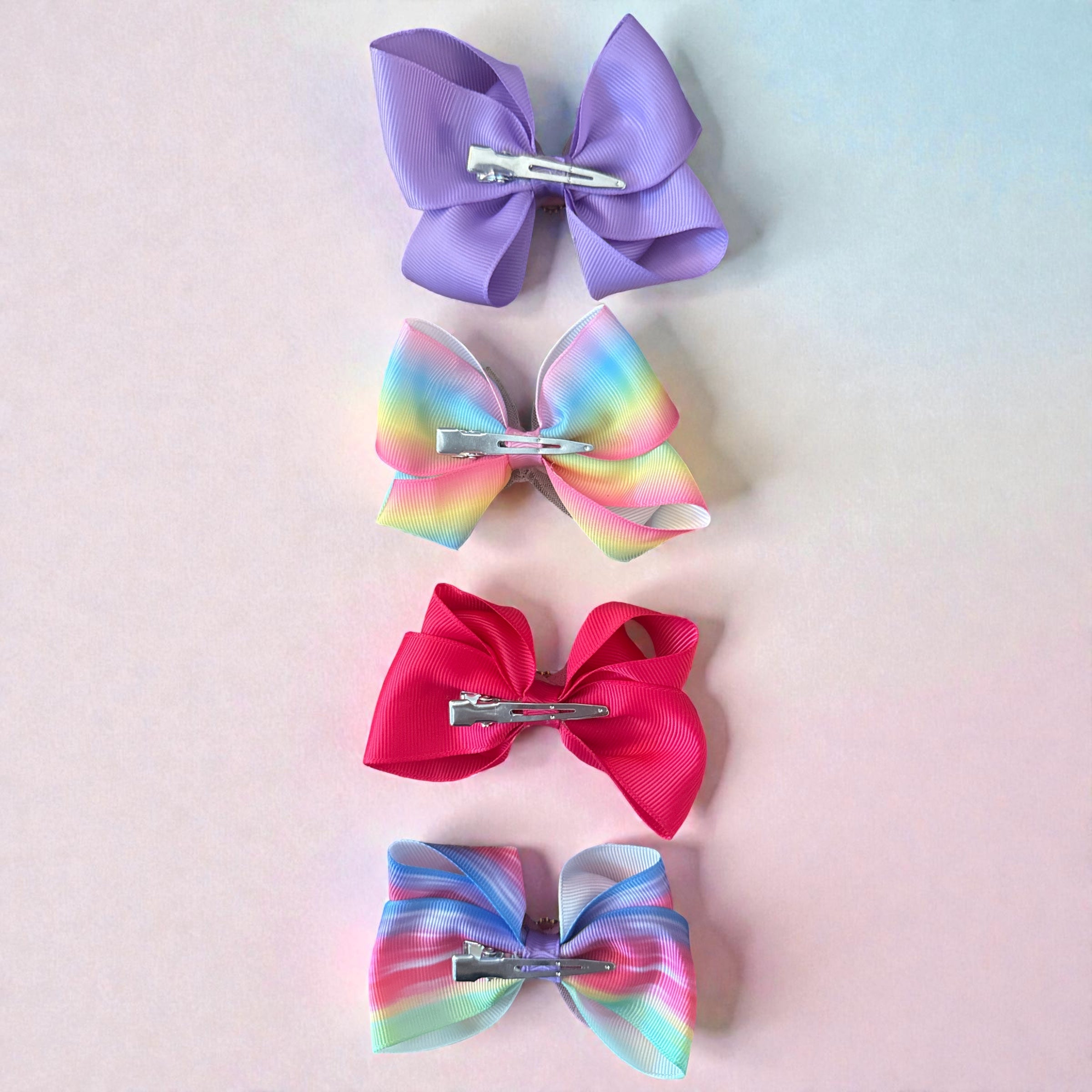 Hair bows butterfly spark set of 4