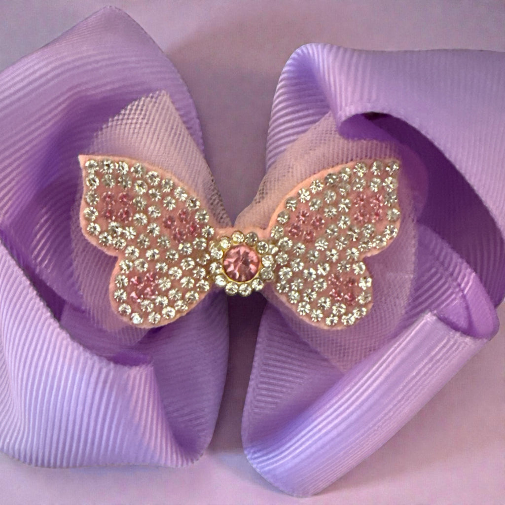 Hair bows butterfly spark set of 4