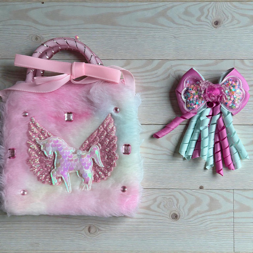 Pony purse & hair bow (set)