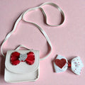 Heart purse & hair bow (set)