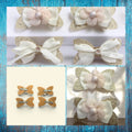 hair bows Tan spark set of 4