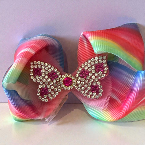 Hair bows butterfly spark set of 4