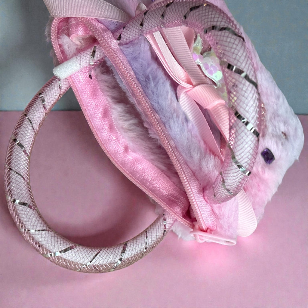Pink purse and pink pony hair bow(set)