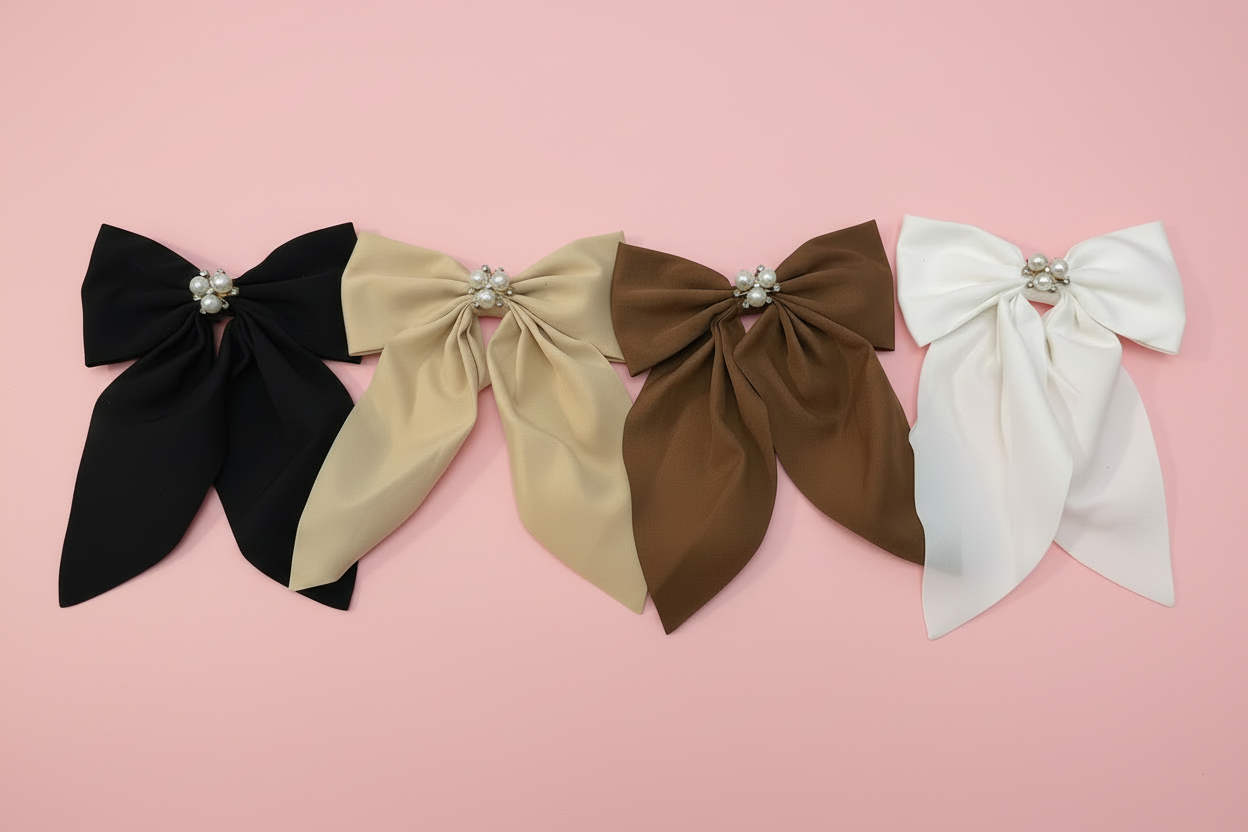 RHINESTONE BOW set of 4