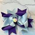 Hair bows purple lg set of 3